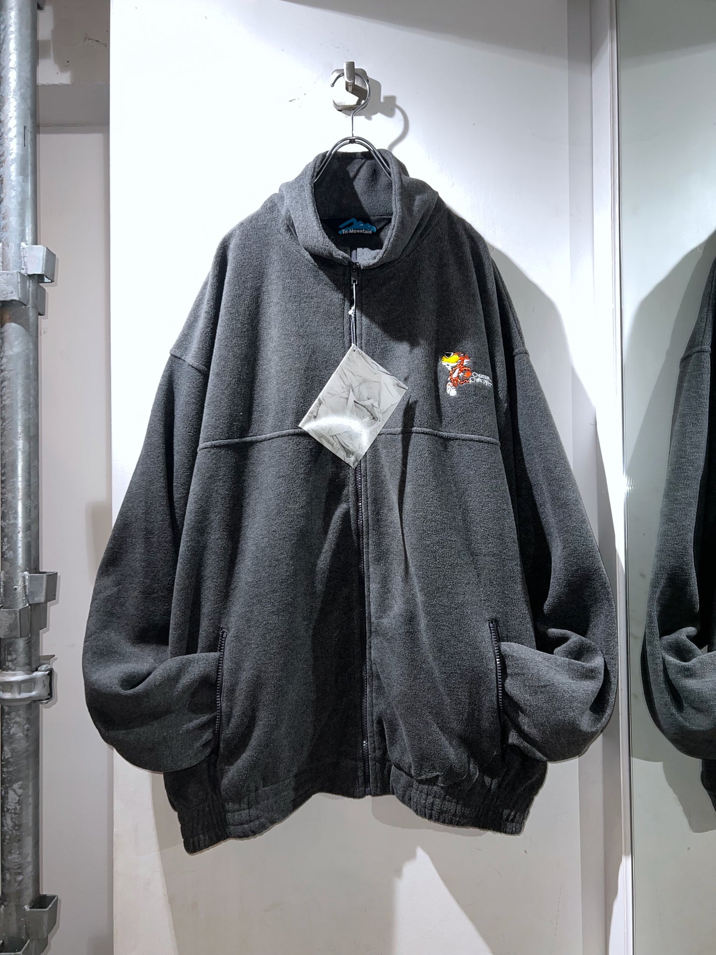 Tri-Mountain Grey Oversized Fleece Jacket