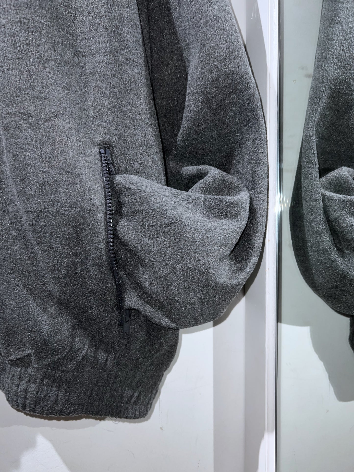 Tri-Mountain Grey Oversized Fleece Jacket