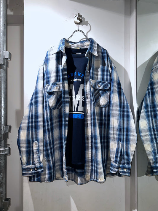 Old Plus Sized Heavywweight Flannel Shirt