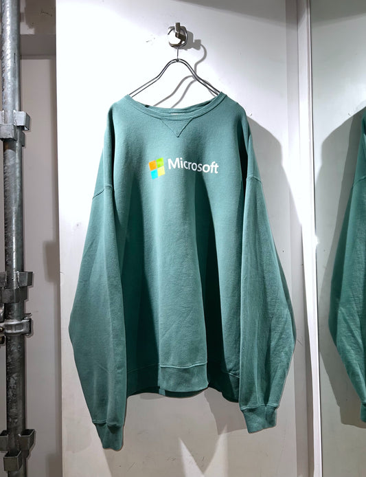 "Deadstock" Microsoft Crewneck Sweatshirt Green
