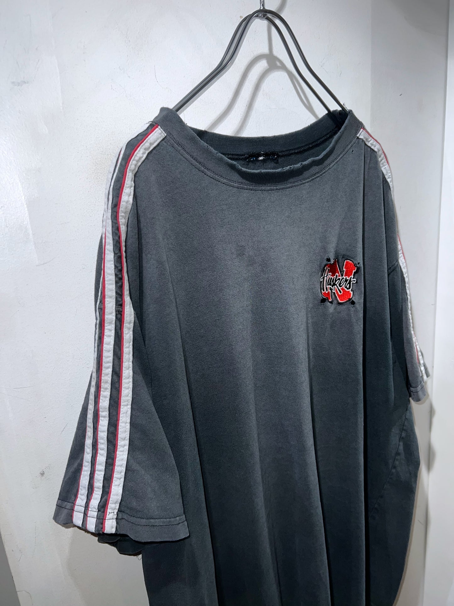 Old Adidas Huskers Distressed Tee
