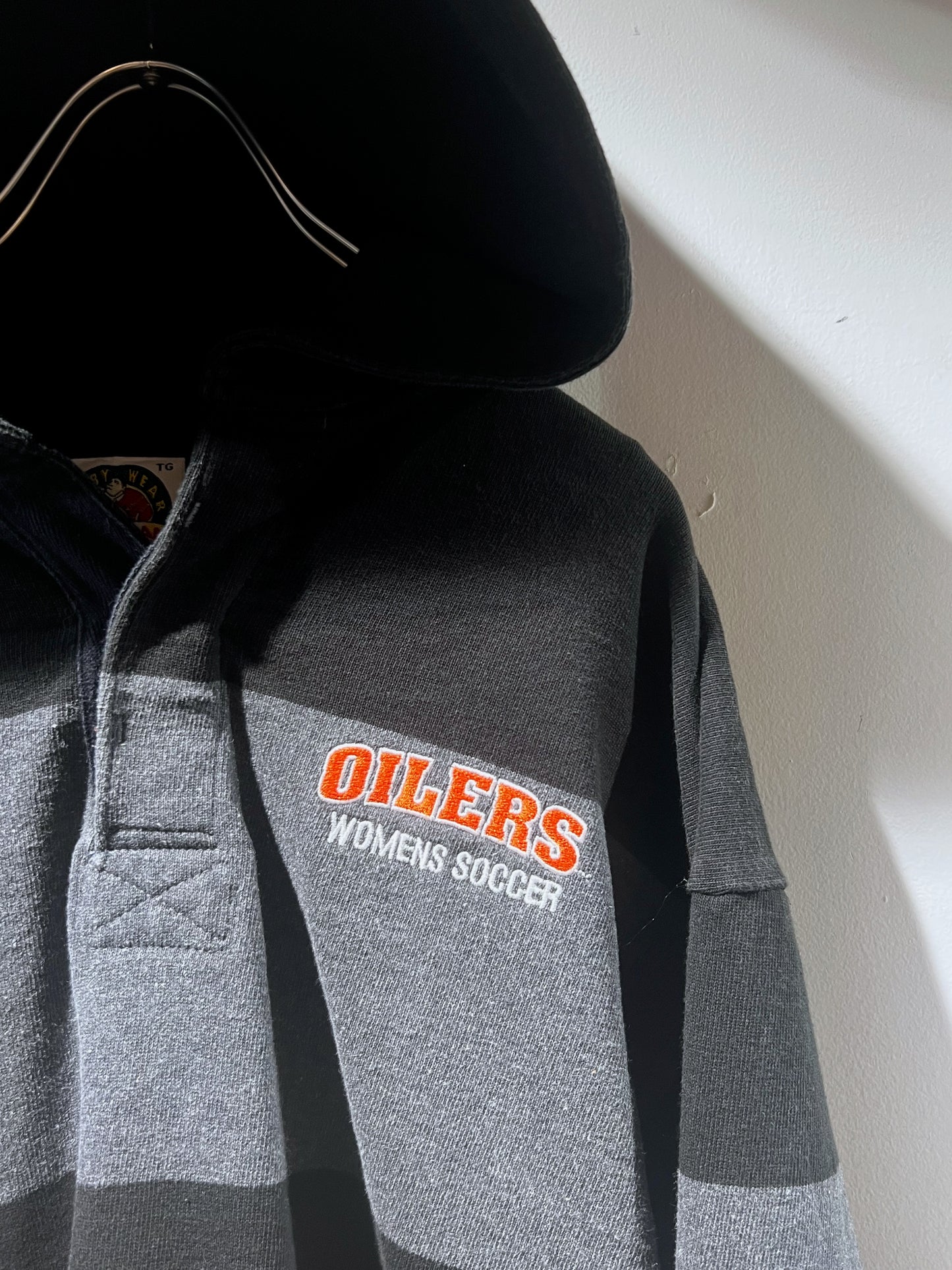 Old Barbarian Hooded Rugby Shirt