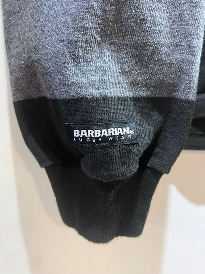 Old Barbarian Hooded Rugby Shirt