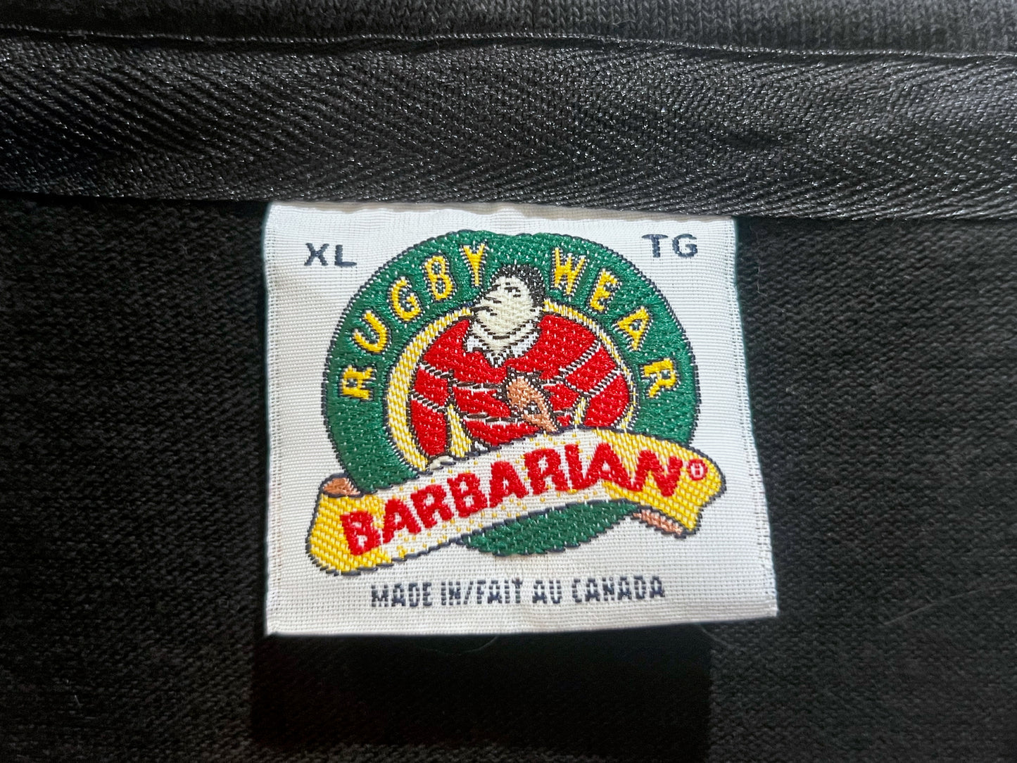 Old Barbarian Hooded Rugby Shirt