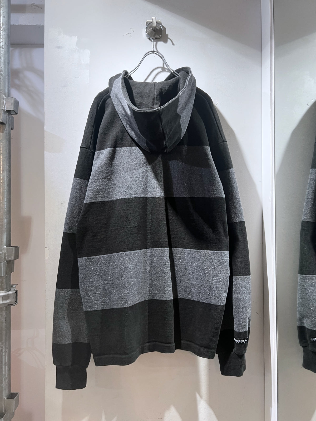 Old Barbarian Hooded Rugby Shirt