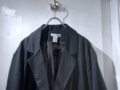 Old Linen × Rayon Plus Sized Blazer