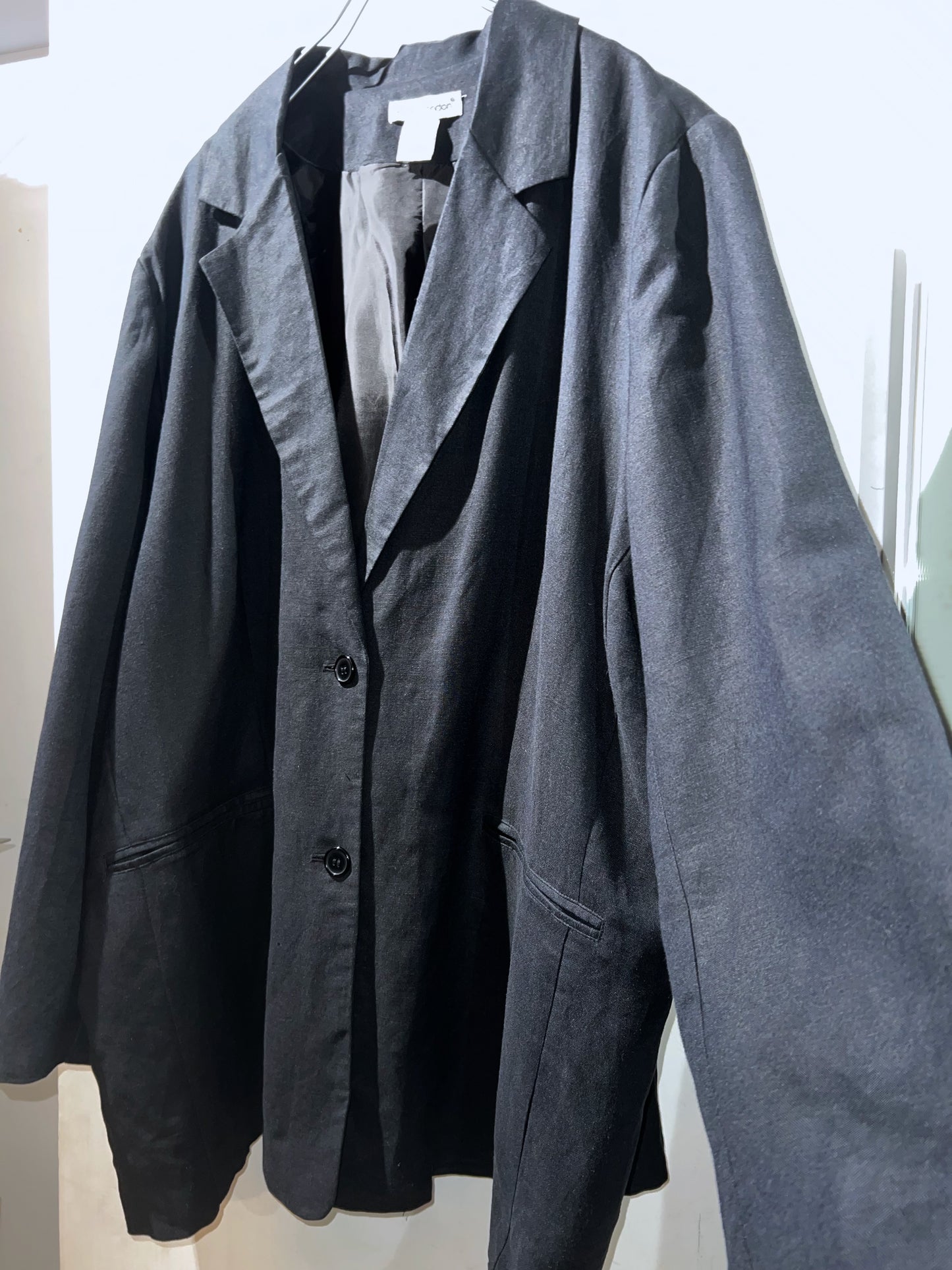 Old Linen × Rayon Plus Sized Blazer