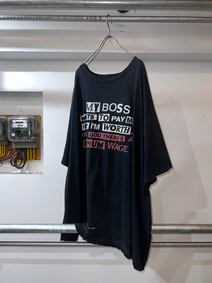 00s Plus Sized Message Printed T-shirt