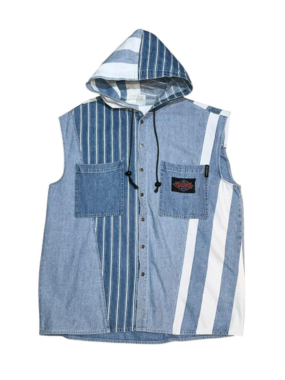 00s Exhaust Sleeveless Hooded Shirt