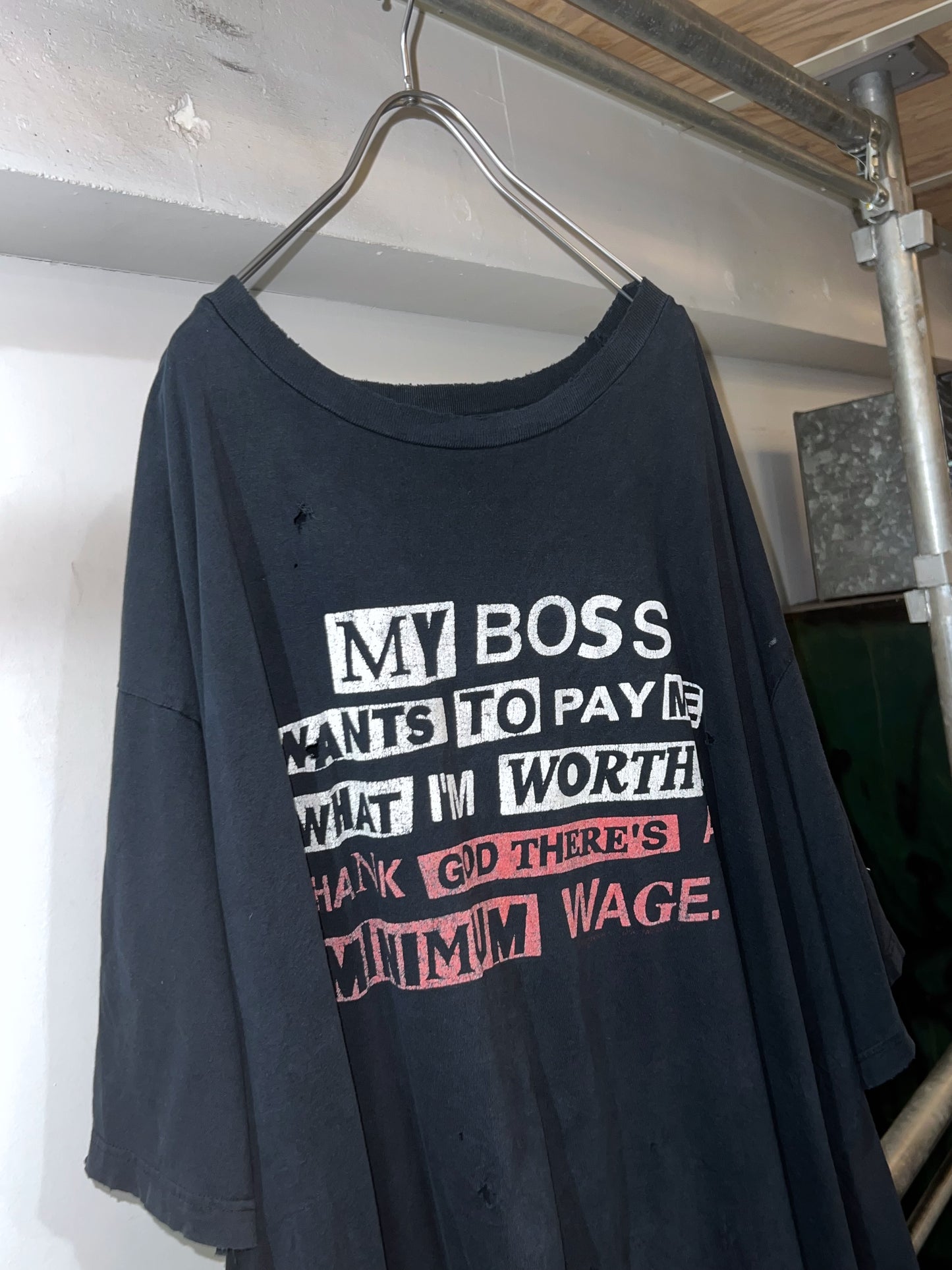 00s Plus Sized Message Printed T-shirt