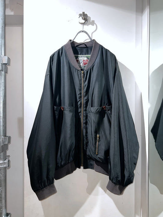old Silk Zip-Up Blouson