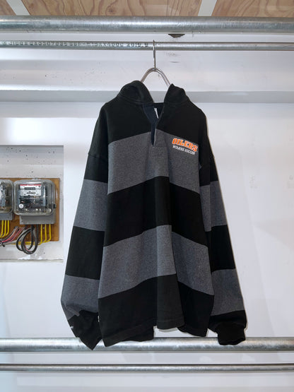 Old Barbarian Hooded Rugby Shirt