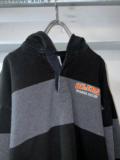 Old Barbarian Hooded Rugby Shirt