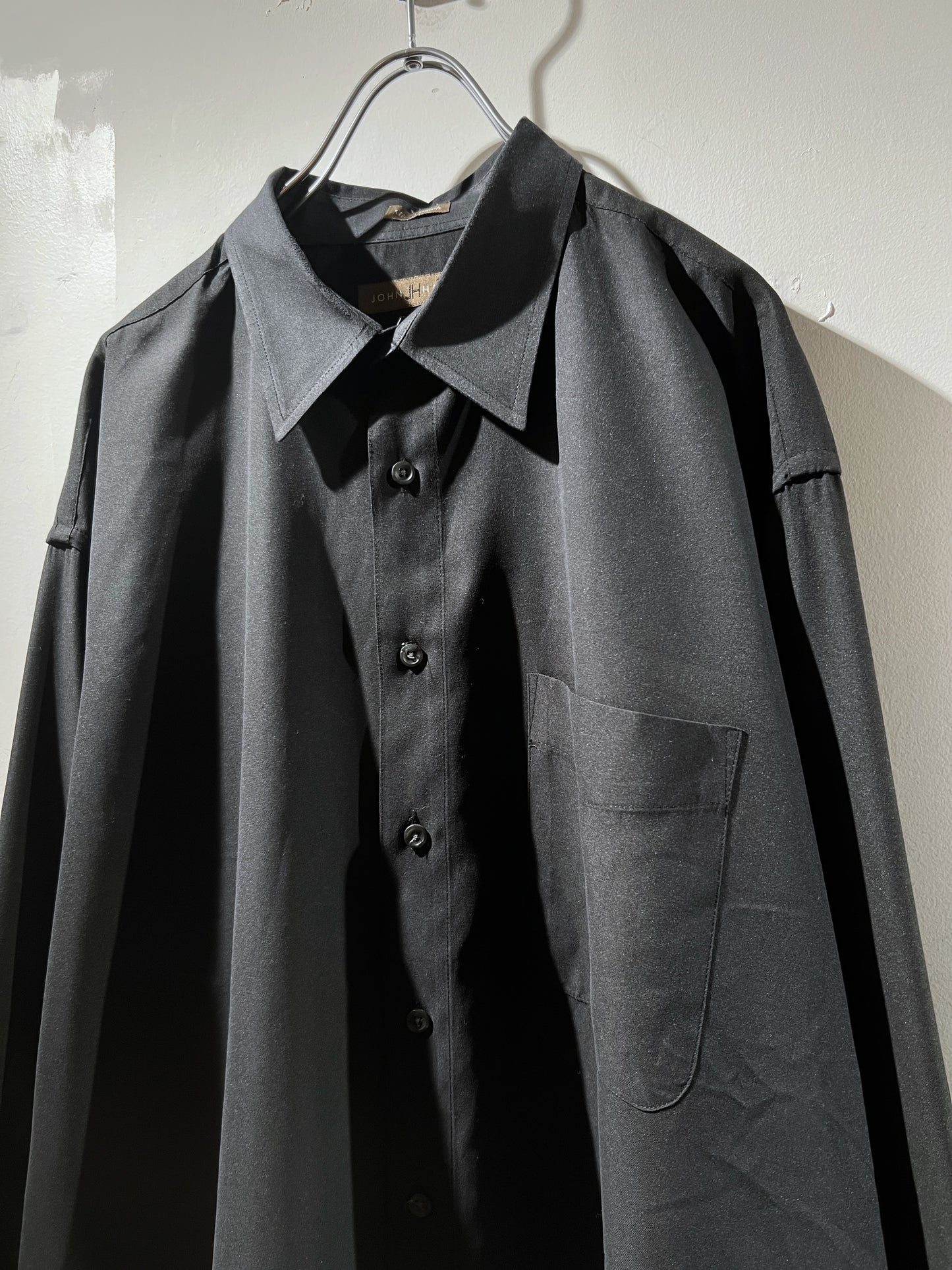 John Henry Black Microfiber Shirt