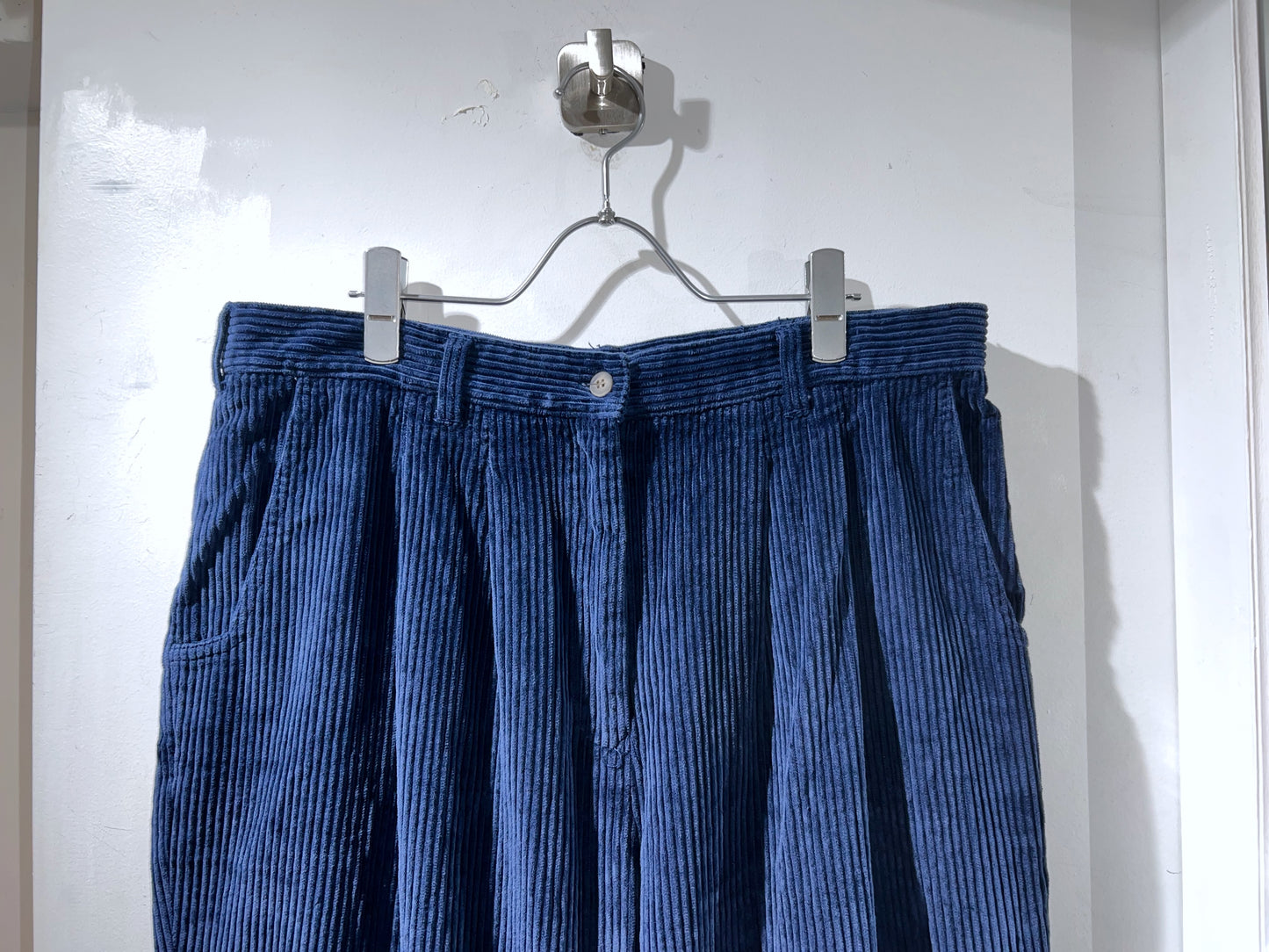 00's Deep Blue Wide Cord Trousers