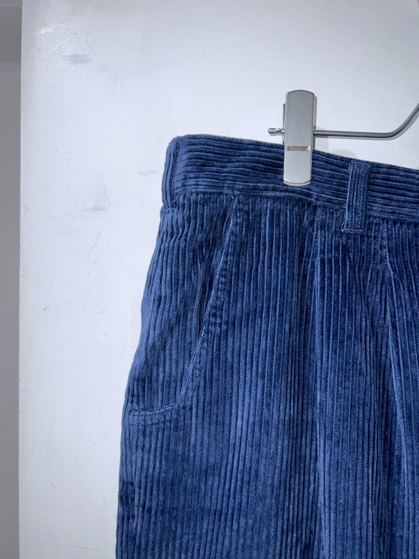00's Deep Blue Wide Cord Trousers