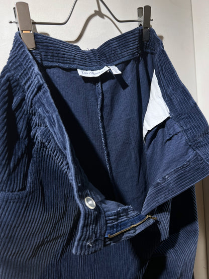00's Deep Blue Wide Cord Trousers