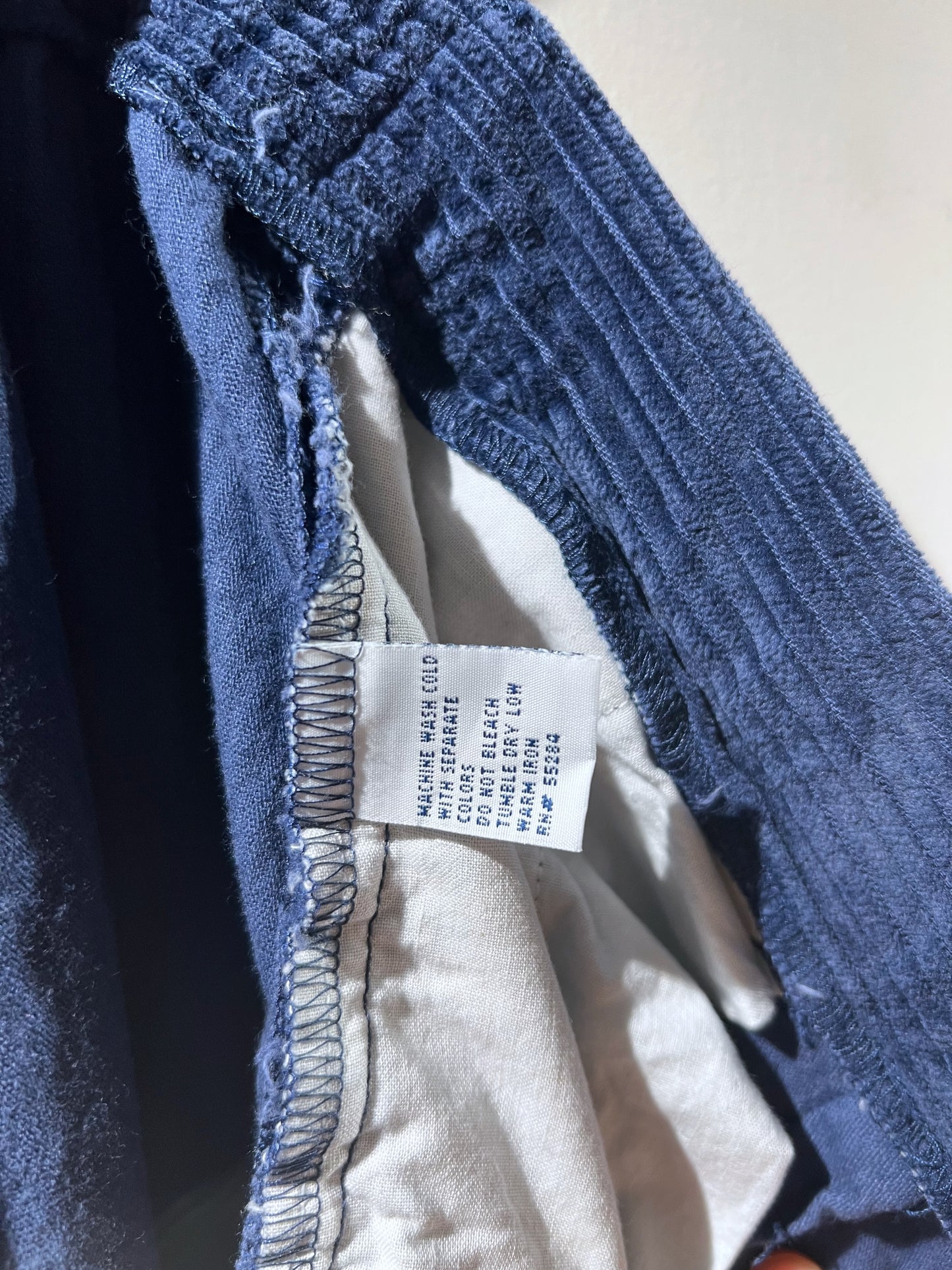 00's Deep Blue Wide Cord Trousers