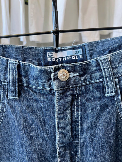SOUTHPOLE Patchwork Denim Shorts