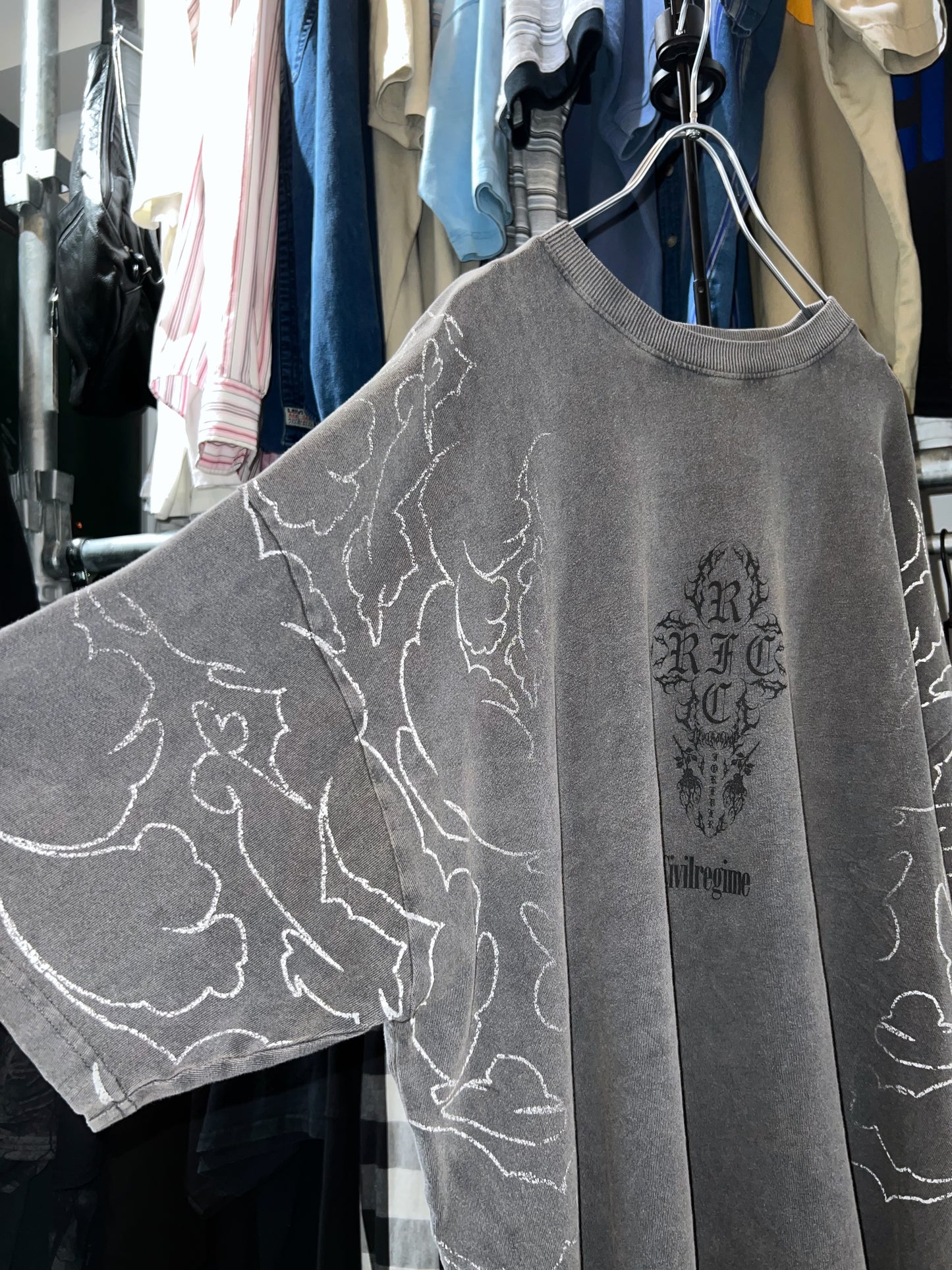 Bristol Black Oversized Printed Tee