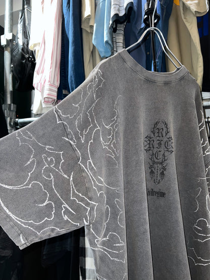 Bristol Black Oversized Printed Tee