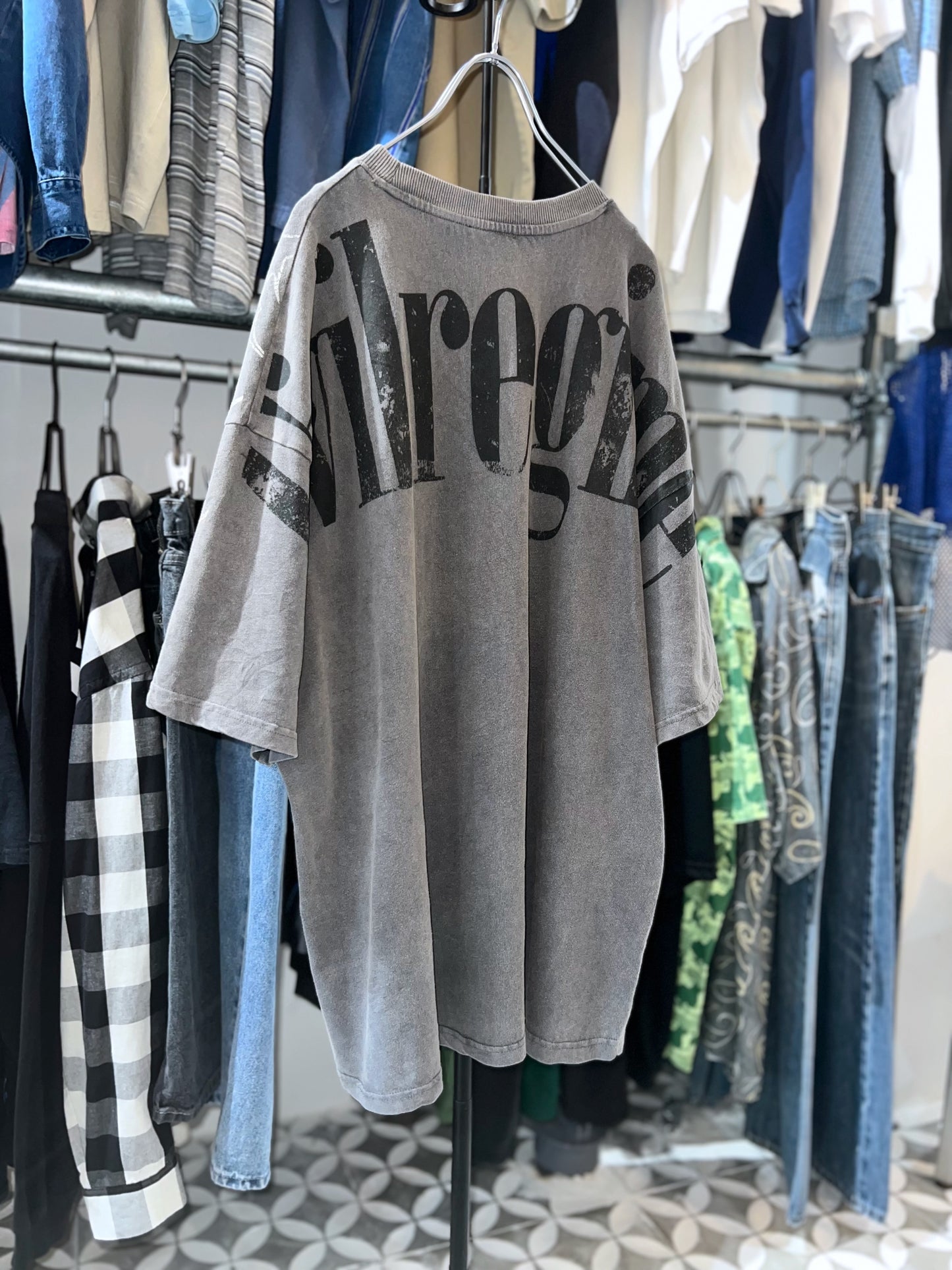 Bristol Black Oversized Printed Tee