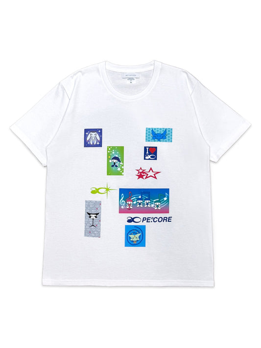 PE.CORE POP COLLAGE TEE WHT