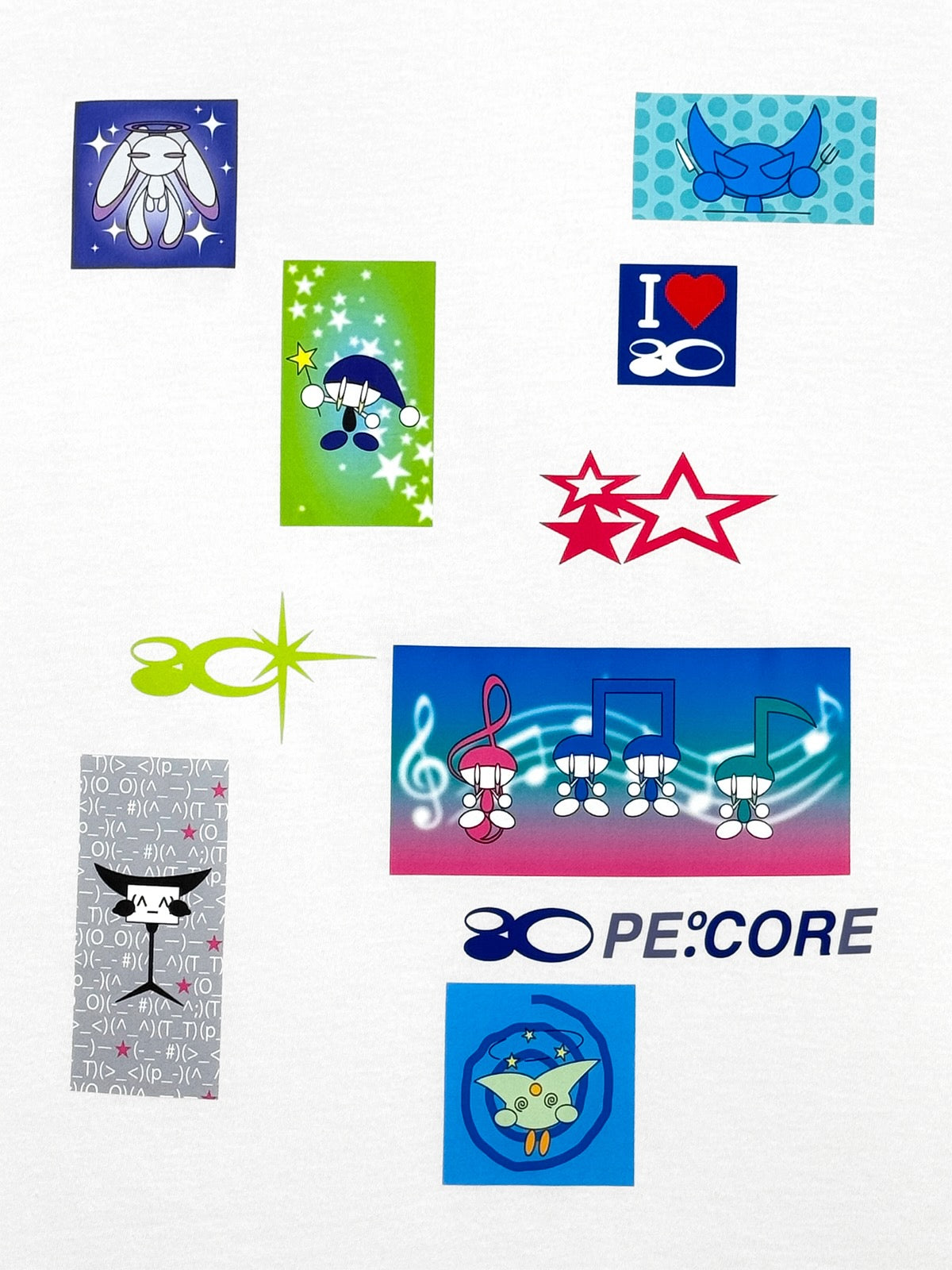 PE.CORE POP COLLAGE TEE WHT