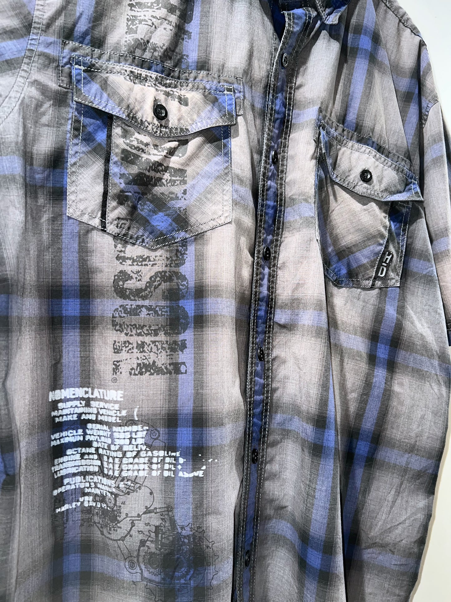 Harley Davidson Graphic Plaid Shirt