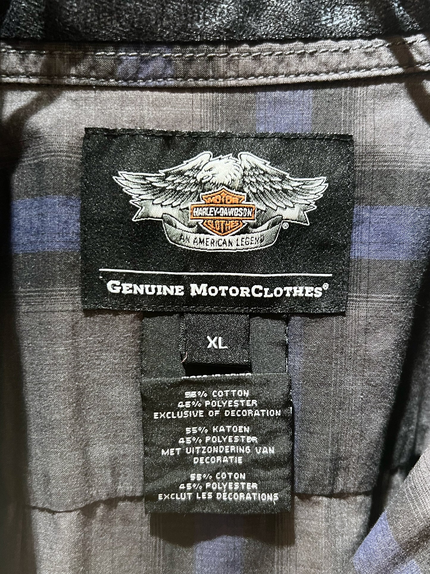 Harley Davidson Graphic Plaid Shirt