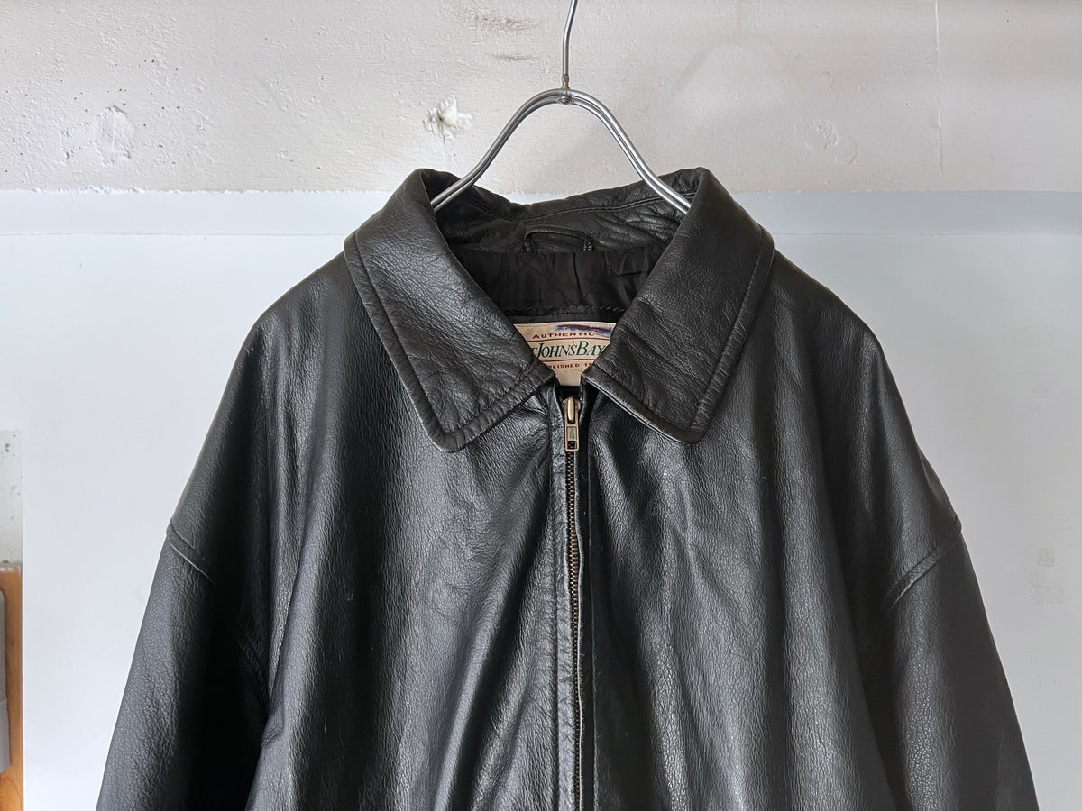 Old St. Johns Bay Leather Drizzler Jacket