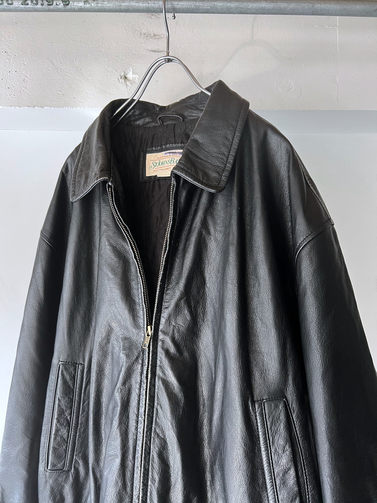 Old St. Johns Bay Leather Drizzler Jacket