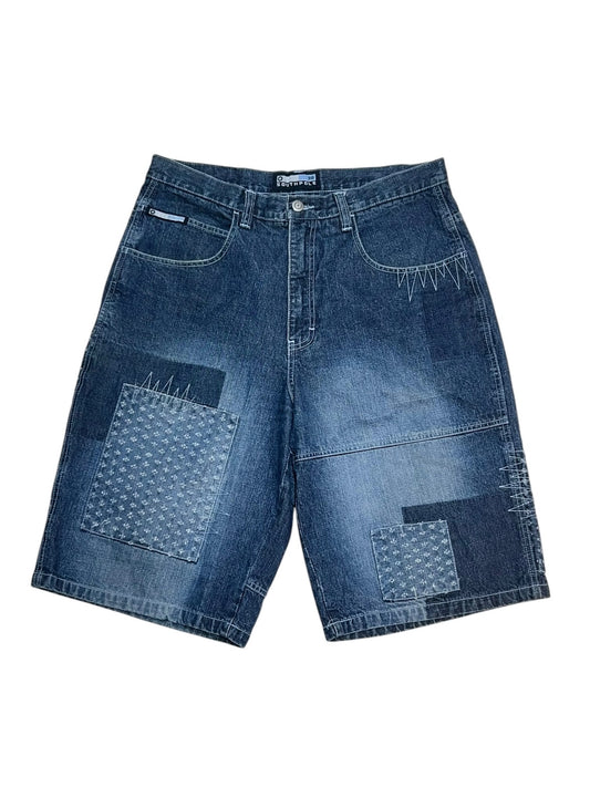 SOUTHPOLE Patchwork Denim Shorts