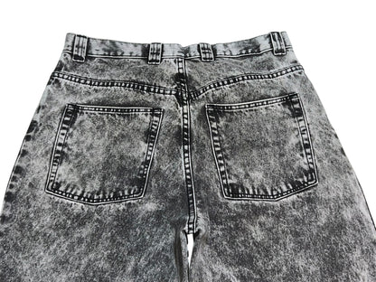 Acid Wash Semi-baggy Denim Pants
