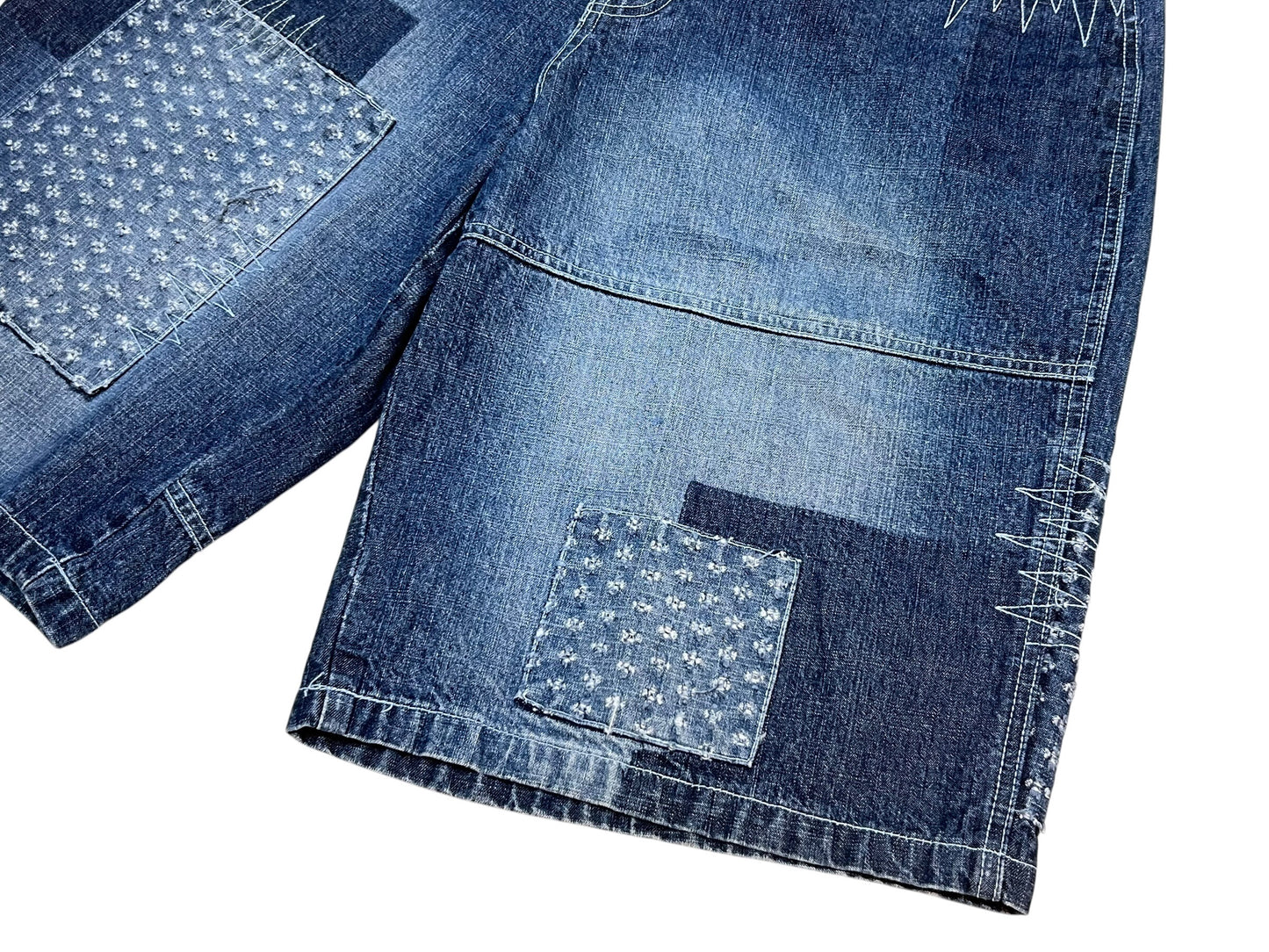 SOUTHPOLE Patchwork Denim Shorts