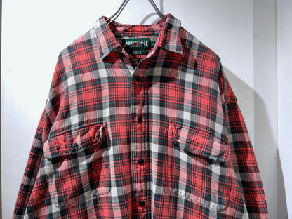 American Eagle Sepia Red Cotton Plaid Shirt