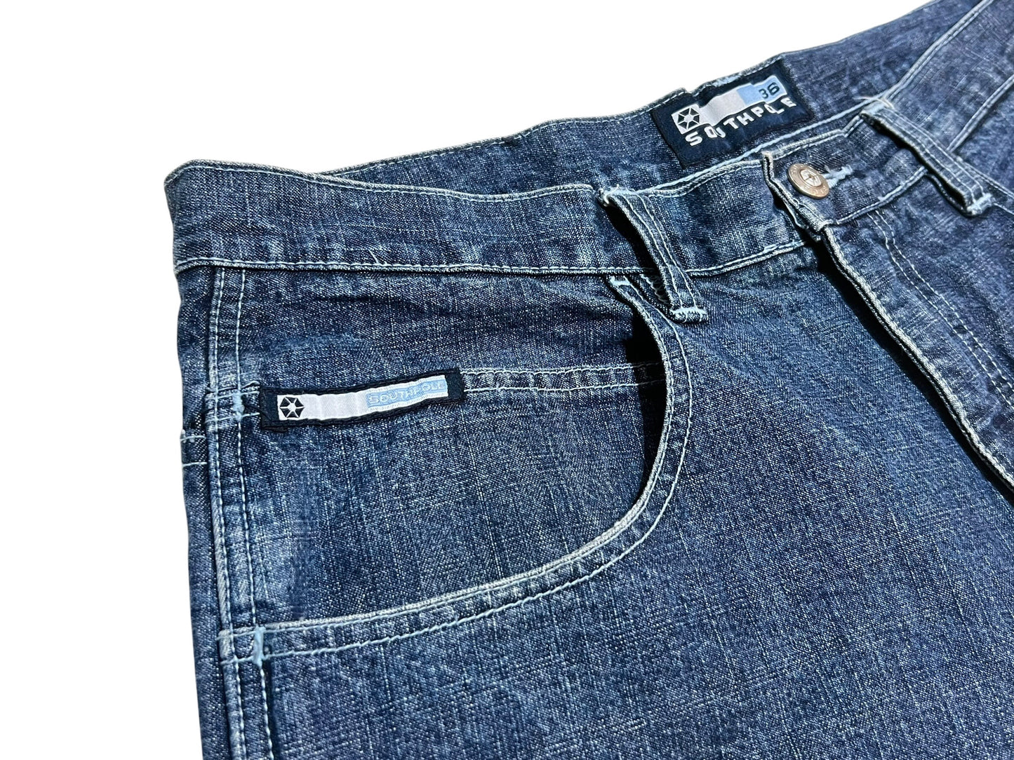 SOUTHPOLE Patchwork Denim Shorts