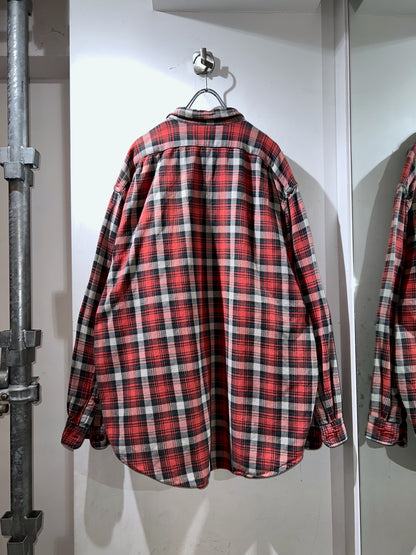American Eagle Sepia Red Cotton Plaid Shirt