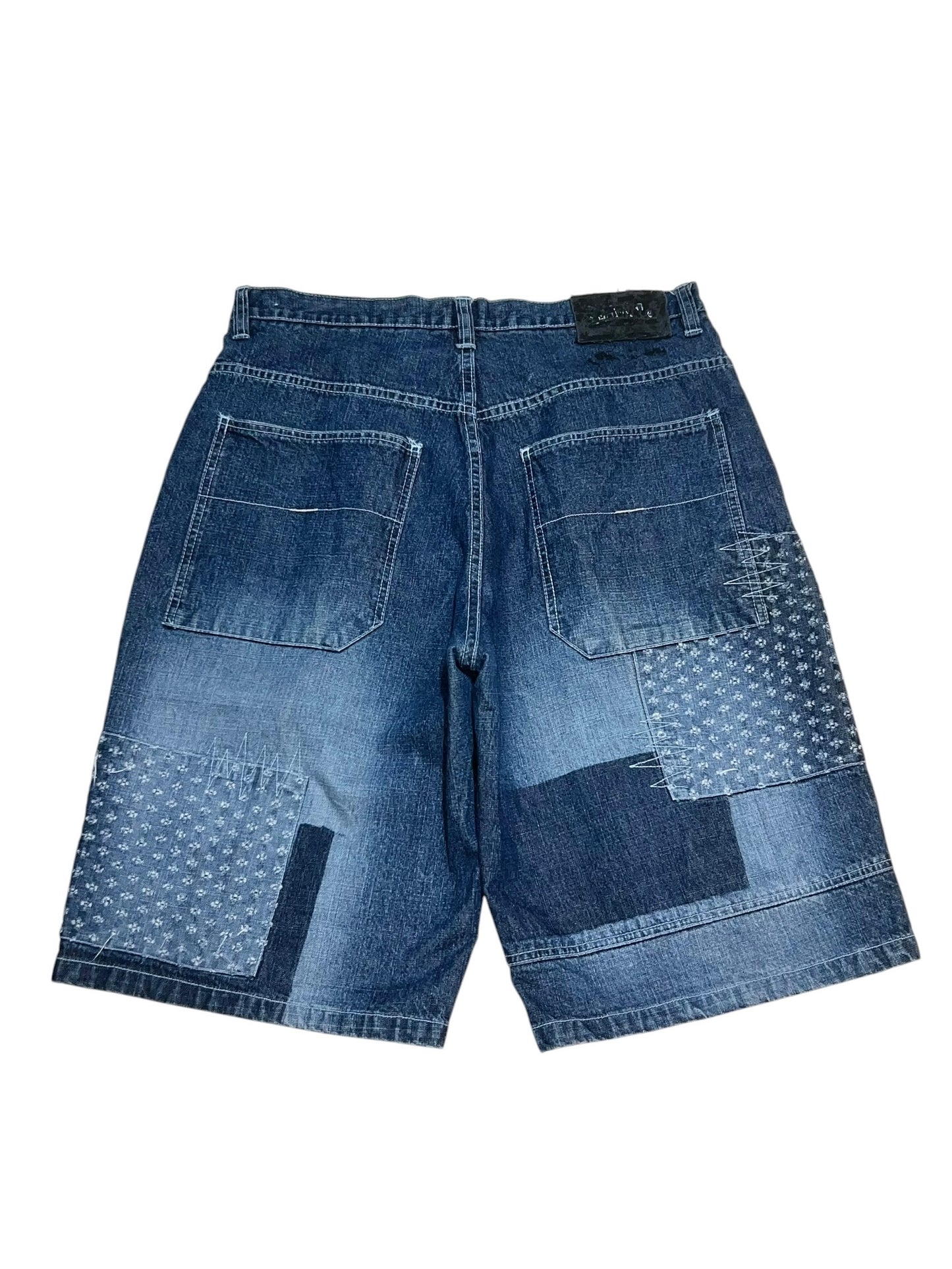 SOUTHPOLE Patchwork Denim Shorts