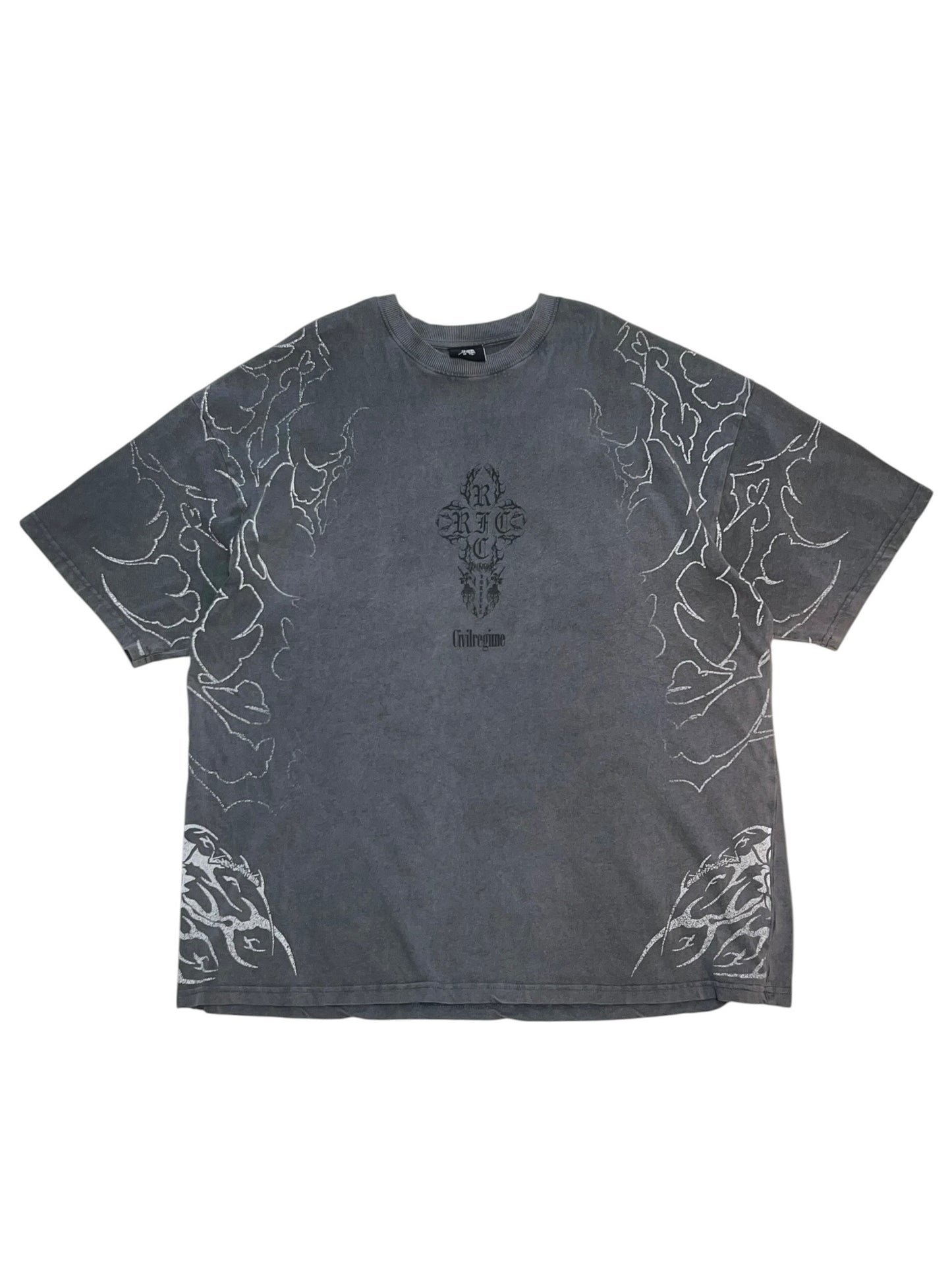 Bristol Black Oversized Printed Tee