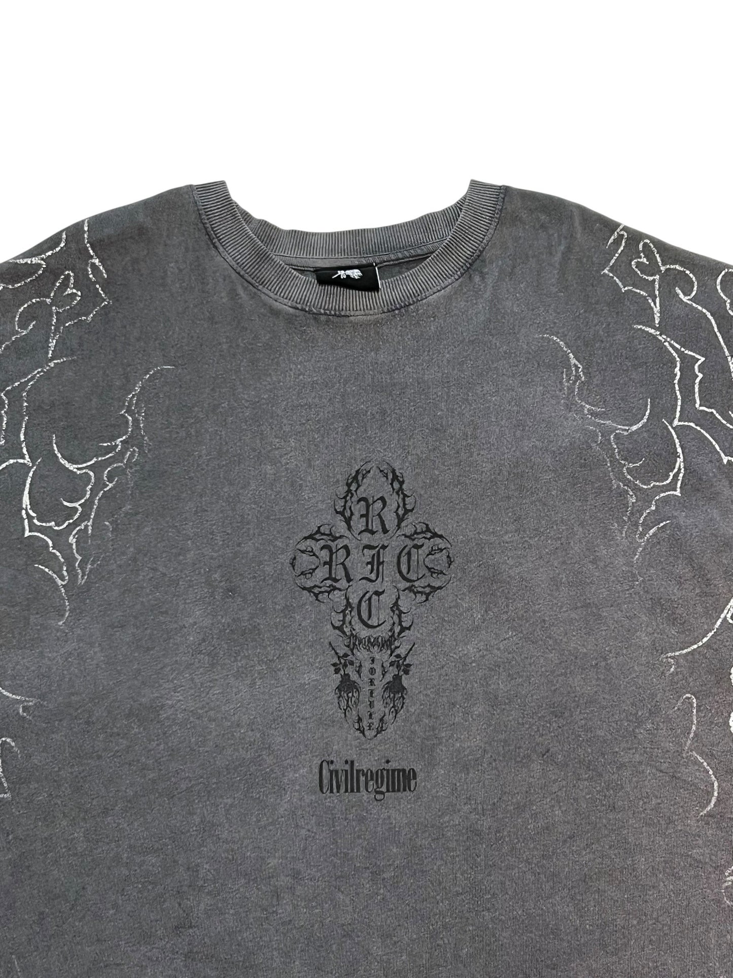 Bristol Black Oversized Printed Tee