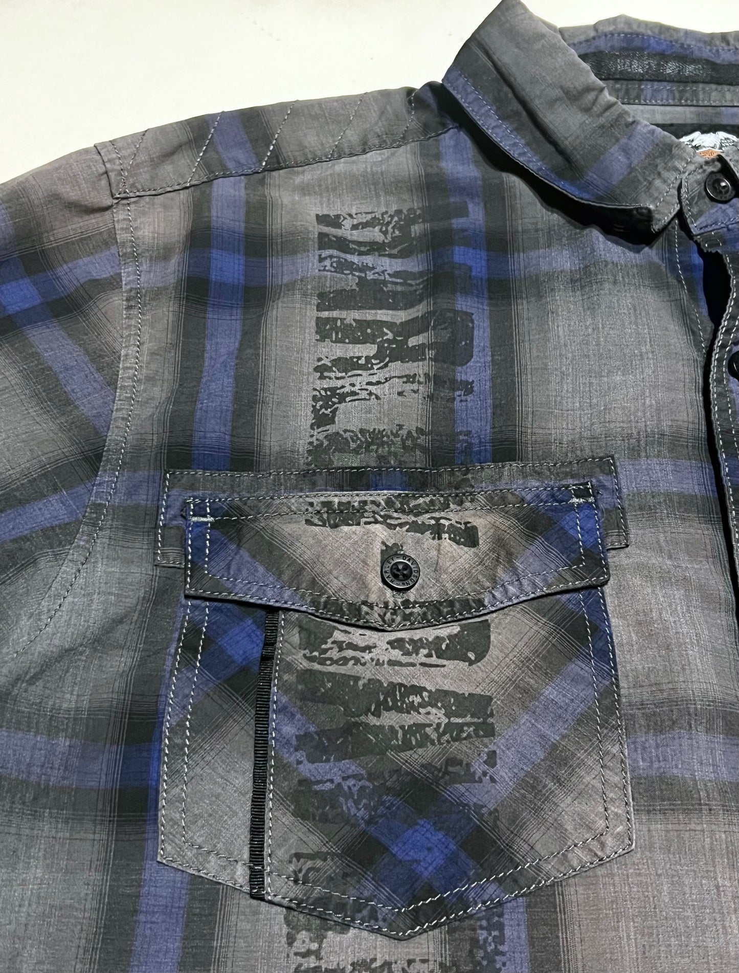 Harley Davidson Graphic Plaid Shirt