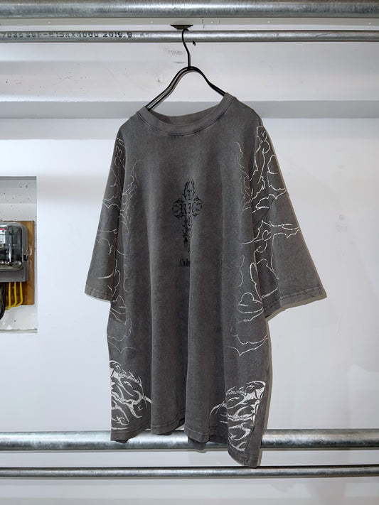 Bristol Black Oversized Printed Tee
