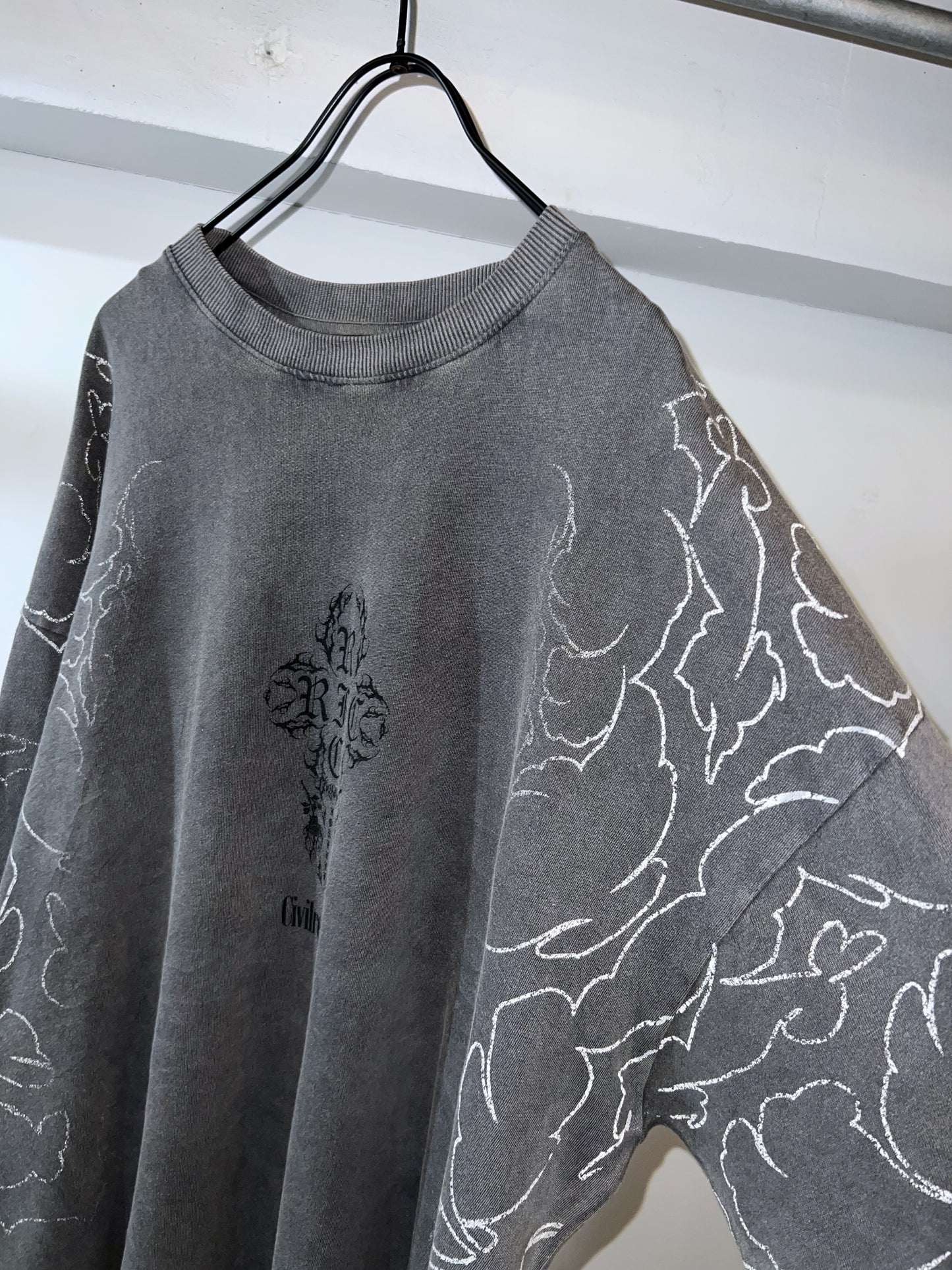 Bristol Black Oversized Printed Tee