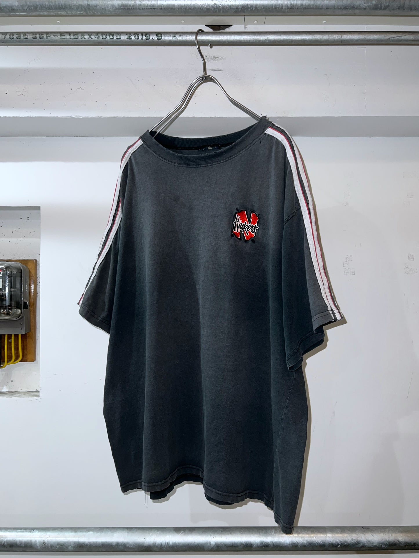 Old Adidas Huskers Distressed Tee
