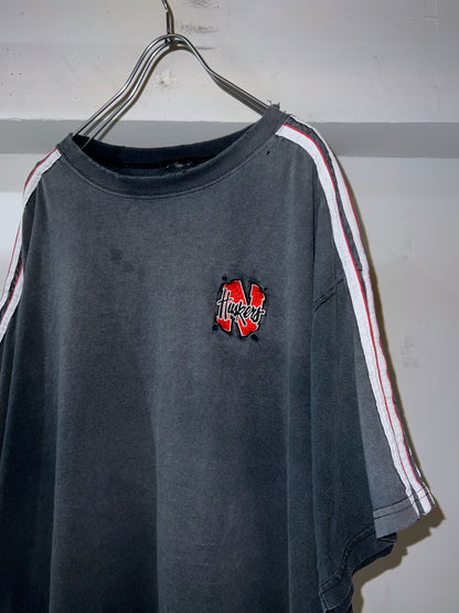 Old Adidas Huskers Distressed Tee