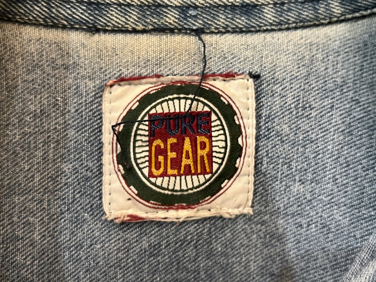 90s Pure Gear Heavyweight Gimmick Denim Shirt Jacket