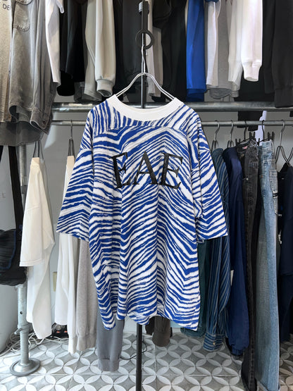 Blue Zebra Football Tee