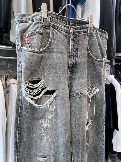00s C'est Toi Loose Straight Distressed Denim Pants