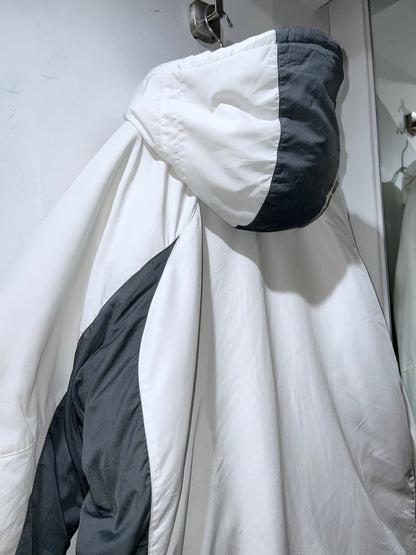 00s Nike White Grey Insulated Hooded Jacket